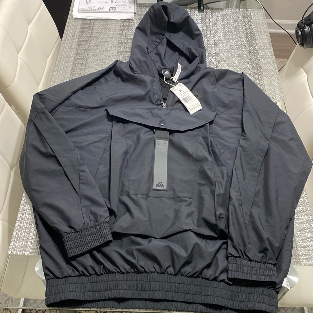 New Men’s Adidas City Escape Premium Windbreaker Black Oversized Fit Small